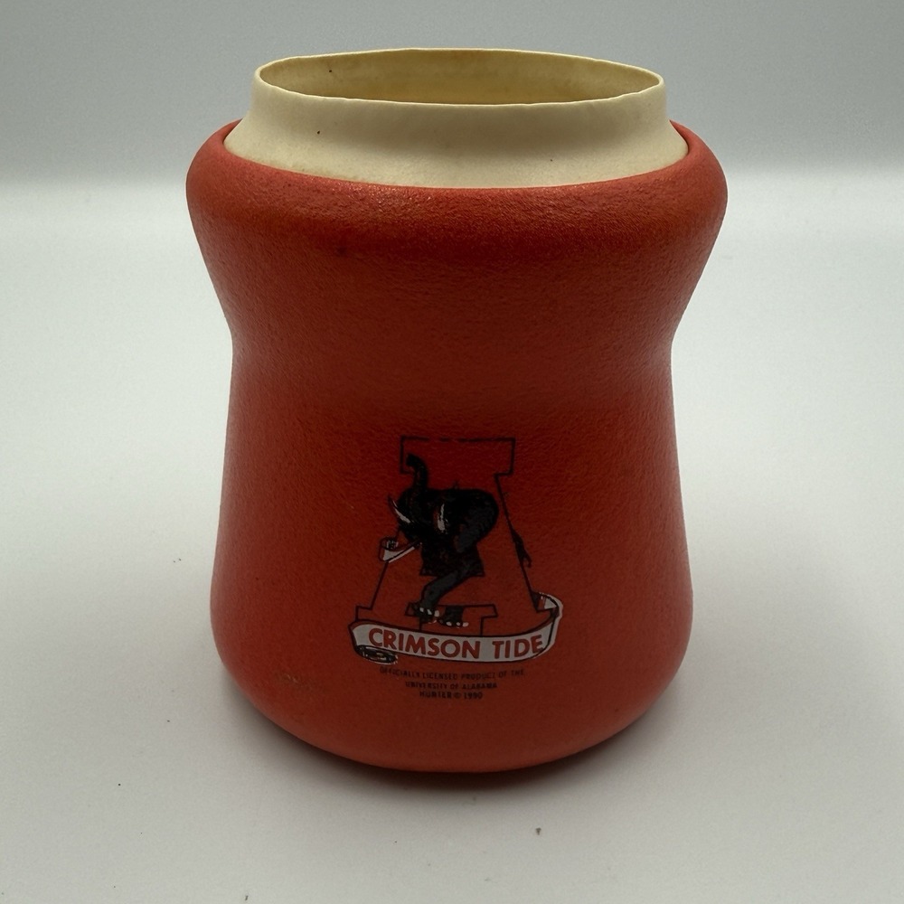 Vintage 1990 Alabama Crimson Tide‎ Hunter Foam Can Cooler Holder Koozie